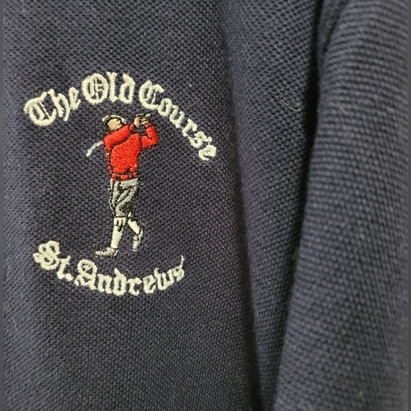 Clan Royal The Old Course St. Andrews Golfwear Polo Blue Green NEW Men's Large - Picture 3 of 11